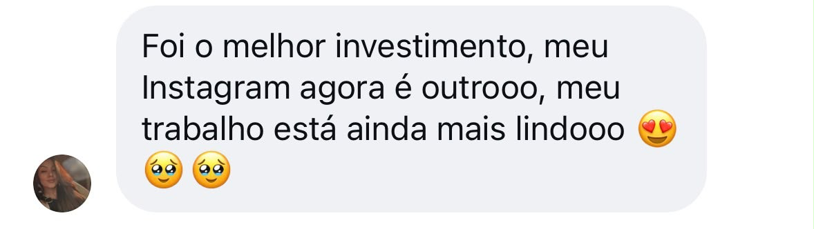 Depoimento de aluna sobre o curso Fotos e Vídeos que Vendem
